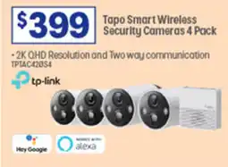 Officeworks Tapo Smart Wireless Security Cameras offer