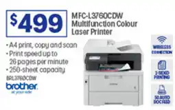 Officeworks MFC-L3760CDW Multifunction Colour Laser Printer offer