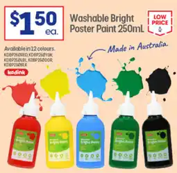 Officeworks Washable Bright Poster Paint offer