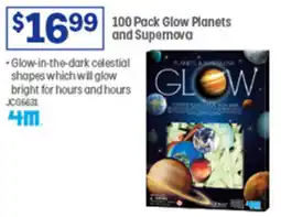 Officeworks 100 Pack Glow Planets offer