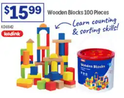 Officeworks Wooden Blocks 100 Pleces offer