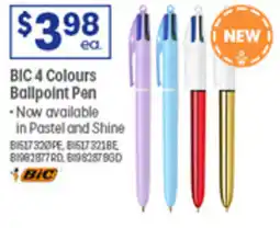 Officeworks BIC 4 Colours Ballpoint Pen offer