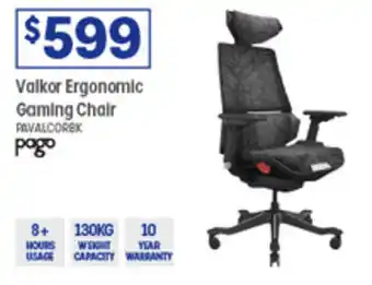 Officeworks Valkor Ergonomic Gaming Chair offer