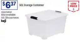 Officeworks 50L Storage Container offer