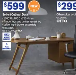 Officeworks Belfort Cabinet Desk offer