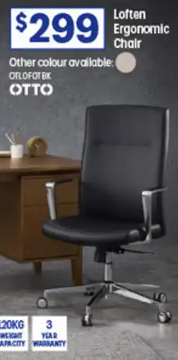 Officeworks Loften Ergonomic Chair offer