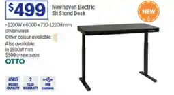 Officeworks Newhaven Electric Sit Stand Desk offer