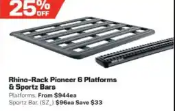 Repco Rhino-Rack Pioneer 6 Platforms & Sportz Bars offer