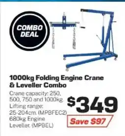 Repco 1000kg Folding Engine Crane & Leveller Combo offer