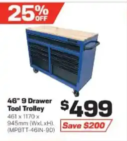 Repco 46" 9 Drawer Tool Trolley offer