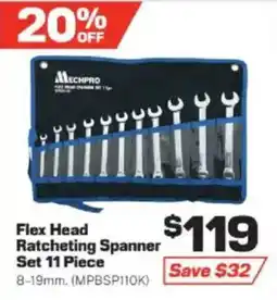 Repco Flex Head Ratcheting Spanner Set 11 Piece offer