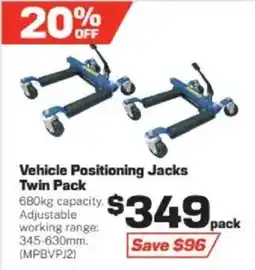 Repco Vehicle Positioning Jacks Twin Pack offer