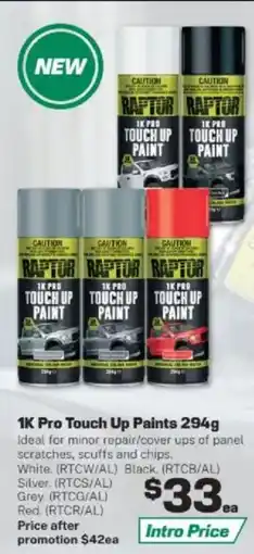 Repco 1K Pro Touch Up Paints offer