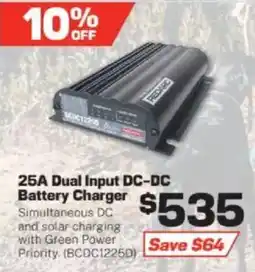 Repco 25A Dual Input DC-DC Battery Charger offer