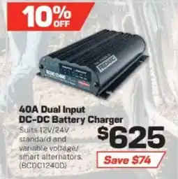 Repco 40A Dual Input DC-DC Battery Charger offer