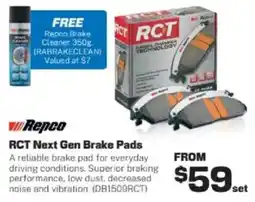 Repco RCT Next Gen Brake Pads offer