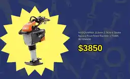 Total Tools HUSQVARNA 153mm 2.7KW 4 Stroke Narrow Foot Petrol Rammer offer