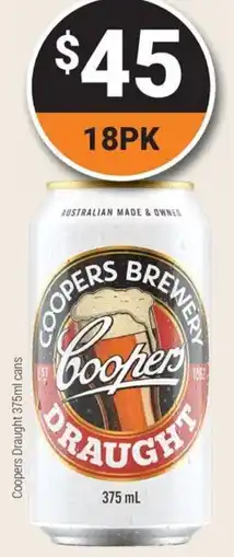 Super Cellars Coopers Draught offer