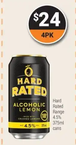 Super Cellars Hard Rated Range 4.5% offer