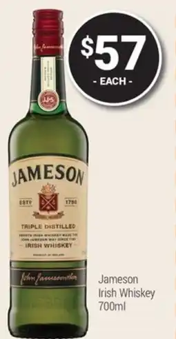 Super Cellars Jameson Irish Whiskey offer