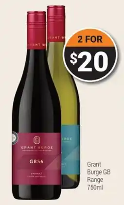 Super Cellars Grant Burge GB Range offer