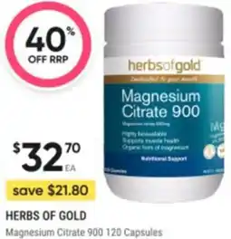 Healthy Life Herbs of gold magnesium citrate 900 offer