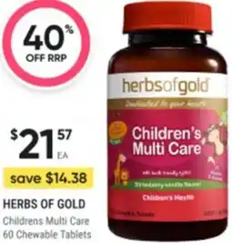 Healthy Life Herbs of gold childrens multi care offer