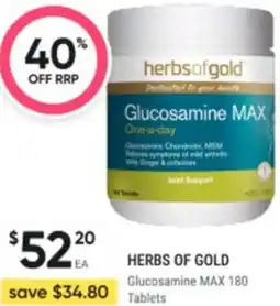 Healthy Life Herbs of gold glucosamine max offer