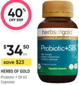 Healthy Life Herbs of gold probiotic + sb offer