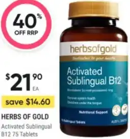 Healthy Life Herbs of gold activated sublingual b12 offer