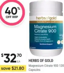 Healthy Life Herbs of gold magnesium citrate 900 offer