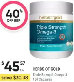 Healthy Life Herbs of gold Triple Strength Omega-3 offer