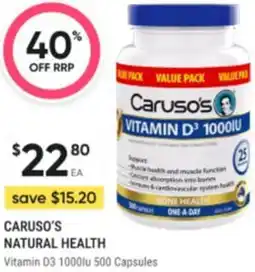 Healthy Life Caruso's vitamin d3 1000lu offer