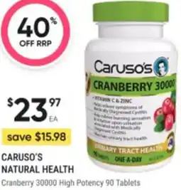 Healthy Life Caruso's Cranberry 30000 High Potency offer