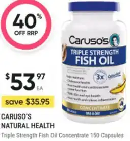 Healthy Life Caruso's Triple Strength Fish Oil Concentrate offer