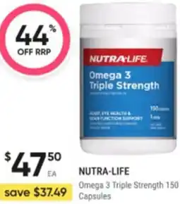 Healthy Life NUTRA-LIFE Omega 3 Triple Strength offer