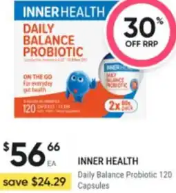 Healthy Life Inner health daily balance probiotic offer