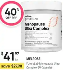 Healthy Life MELROSE FutureLab Menopause Ultra Complex offer