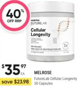 Healthy Life Melrose futurelab cellular longevity offer