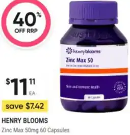 Healthy Life HENRY BLOOMS Zinc Max offer