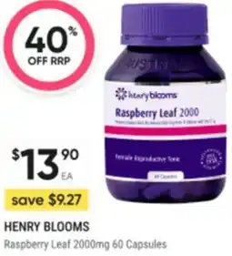Healthy Life HENRY BLOOMS Raspberry Leaf offer
