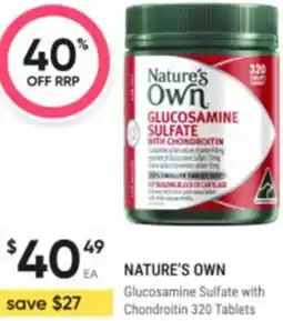 Healthy Life Nature's Own Glucosamine Sulfate with Chondroitin offer
