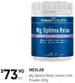 Healthy Life Medlab Mg Optima Relax Lemon-Lime Powder offer