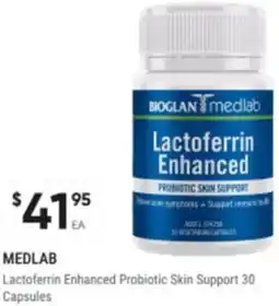 Healthy Life Bioglan medlab lactoferrin enhanced probiotic skin support offer