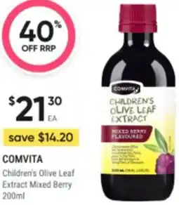 Healthy Life Comvita Children's Olive Leaf Extract Mixed Berry offer
