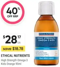 Healthy Life Ethical nutrients high strength omega-3 kids orange offer
