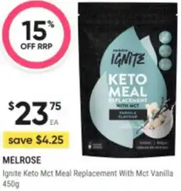 Healthy Life Melrose Ignite Keto Mct Meal Replacement With Mct Vanilla offer