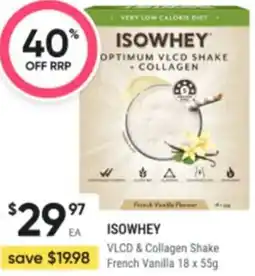 Healthy Life Isowhey optimum vlcd shake + collagen offer