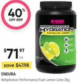 Healthy Life Endura Rehydration Performance Fuel Lemon Lime offer