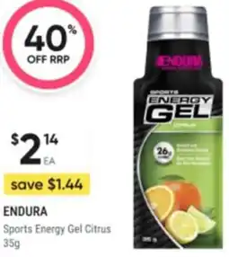 Healthy Life Endura Sports Energy Gel Citrus offer